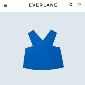 NWT Cross front apron top everlane blue tank